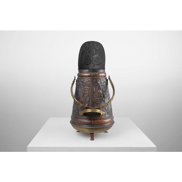 Copper Umbrella Stand with Hammered Relief, 1890s For Sale - Image 12 of 13
