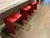 B&B Italia Red Leather Barstools “Lazy 05” Steel and Leather Height 66, width 47, depth 43cm Excellent Condition Selling...