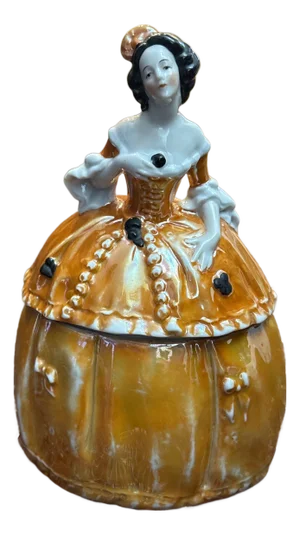 1920s Art Deco Porcelain Jewelry Box