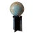 Vintage Rotating National Geographic World Globe With Black Lucite Floor Stand For Sale