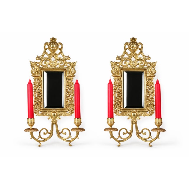 Napoleon III Wall Sconces in Gilt Bronze, Set of 2 For Sale - Image 3 of 9