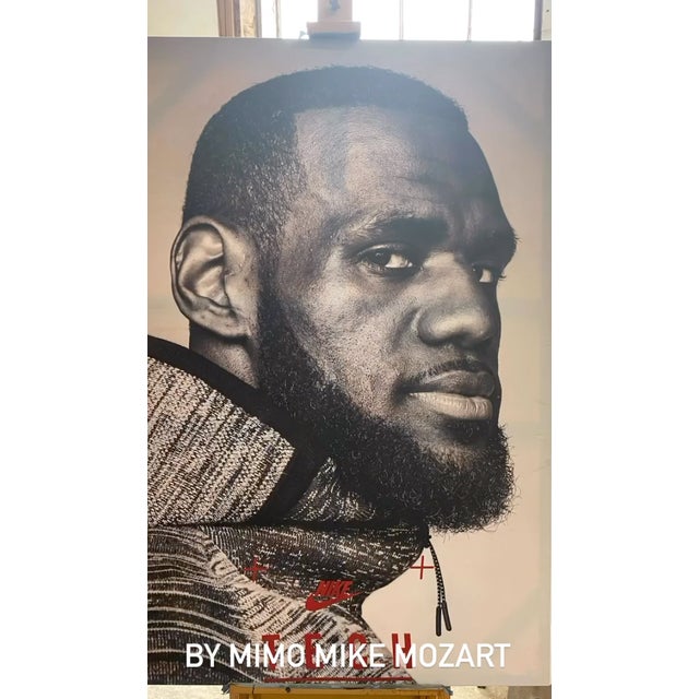 LeBron James - "King James" on Stadium-Hung Nike Banner, Original Art by Mike Mozart (MiMo) For Sale - Image 4 of 9