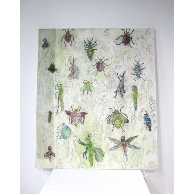 Mid Century Painting " Life of Bugs " by Rita Wasserman For Sale - Image 15 of 16