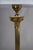 Gold Tall Neoclassical Brass Table Lamp with Fluted Column and Pleated White Shade, 1960s For Sale - Image 8 of 11