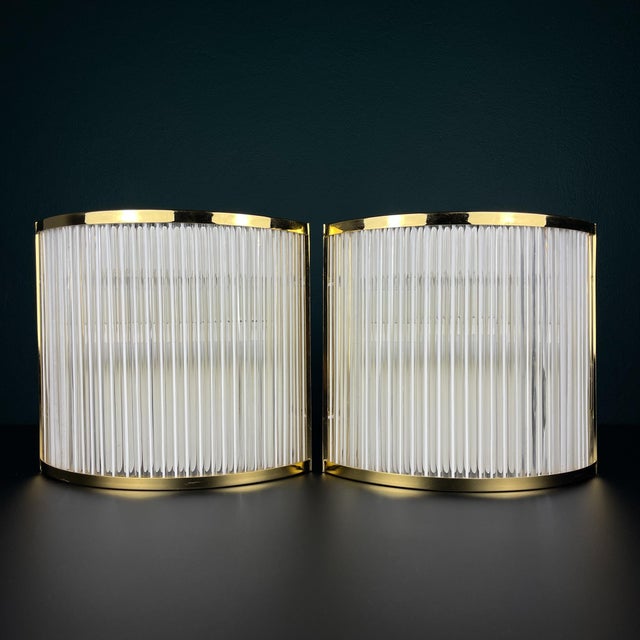 Art Deco Murano Wall Lamps by De Majo, Italy, 1970s , Set of 2 For Sale - Image 17 of 17
