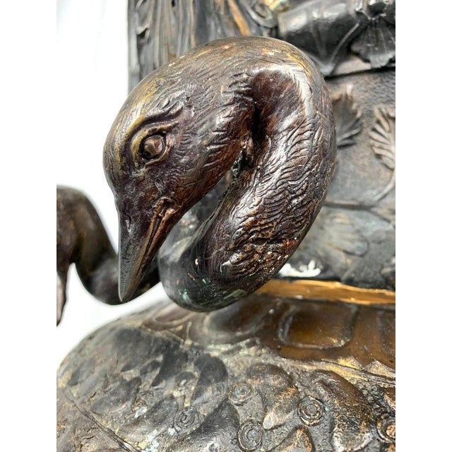 Neoclassical Roman Style Cast Bronze Urns, Set of 2 For Sale - Image 3 of 7