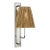 Amber Lewis for Visual Comfort Signature Rui Tall Sconce in Polished Nickel with Natural Abaca Shade For Sale