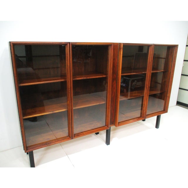 Mid Century Black Walnut Bookcase in the Style of Nakashima For Sale - Image 12 of 13