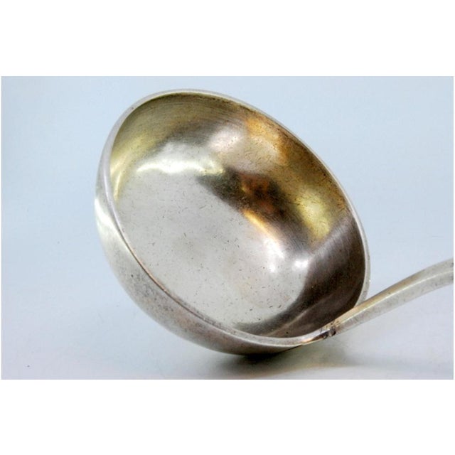 Silver Soup Ladle with Handle, in Very Good conditions. Designed before 1890 This piece has an attribution mark, I am sure...