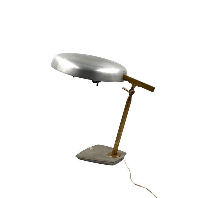 1960s Brass Desk Table Lamp by Oscar Torlasco for Lumi, 1960s For Sale - Image 5 of 11