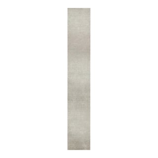 Rug & Kilim’s Plain Modern Rug in Solid Silver and Off-White Tone-on-Tone For Sale