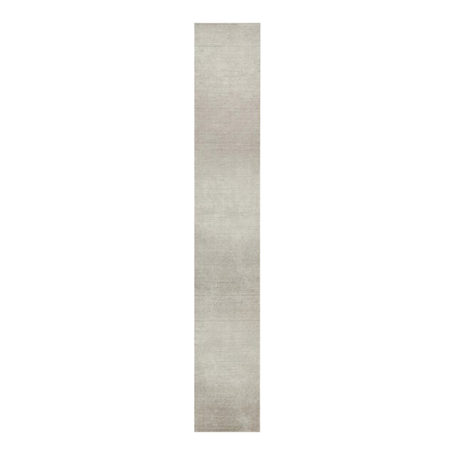 Rug & Kilim’s Plain Modern Rug in Solid Silver and Off-White Tone-on-Tone For Sale