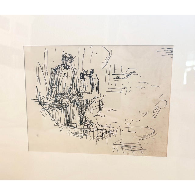 Black Set of 6 Original Vintage Pen & Ink Illustrator’s Studio Studies For Sale - Image 8 of 12
