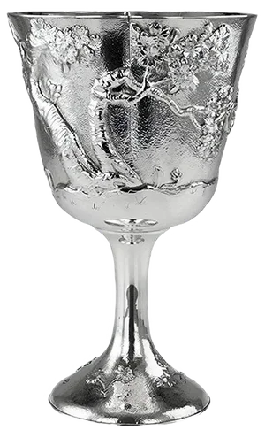 Antique Japanese Solid Silver Goblet from Nomura, 1900s
