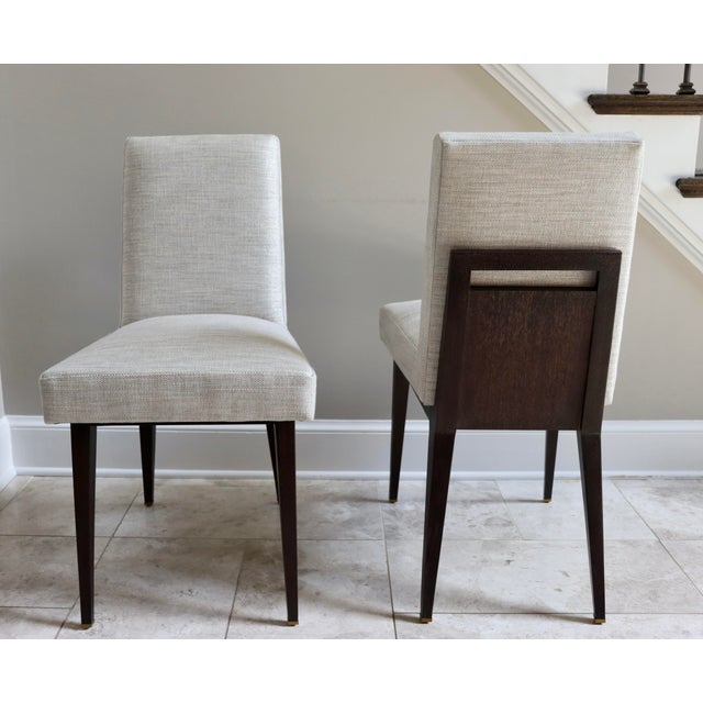 Baker Furniture Company Wedge Dining Chairs by Thomas Pheasant for Baker For Sale - Image 4 of 8