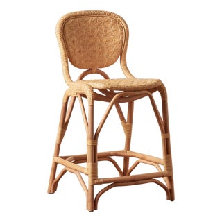 Portofino Rattan, Bistro Counter Stool, Natural For Sale