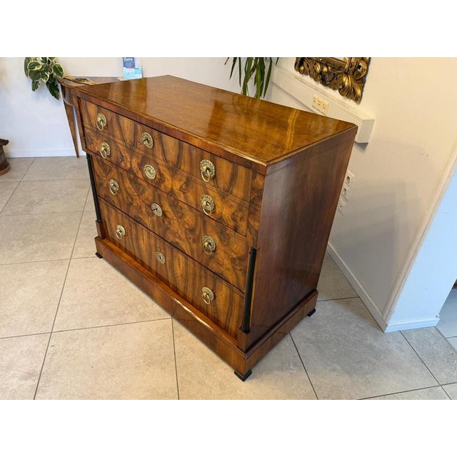 Antique Biedermeier Writing Desk in Walnut For Sale - Image 15 of 18