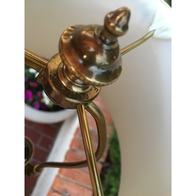 Vintage French Style Brass Swing-Arm Floor Lamp & Shade by Frederick Cooper For Sale In Denver - Image 6 of 13