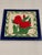 Art Deco Large Majolica Tulip Ceramic Tile For Sale - Image 3 of 7