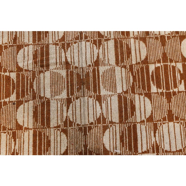 Vintage Art Deco Rug Size: 5'4" × 7'0" (162 × 213 cm) This exceptional vintage European Art Deco rug, dating from the...
