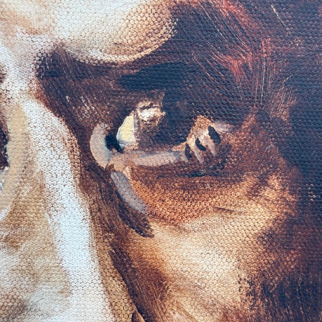 Contemporary Original Contemporary Western Portrait Study Oil Painting For Sale - Image 3 of 9
