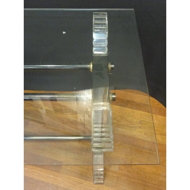 Metal Vintage Methacrylate Console Table For Sale - Image 7 of 14