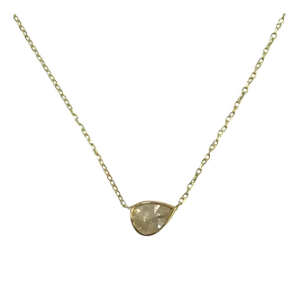 14k Yellow Gold 1.72ct Natural Diamond Bezeled Necklace