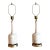 1960s Pair of MidCentury Brass and Ceramic Table Lamps For Sale