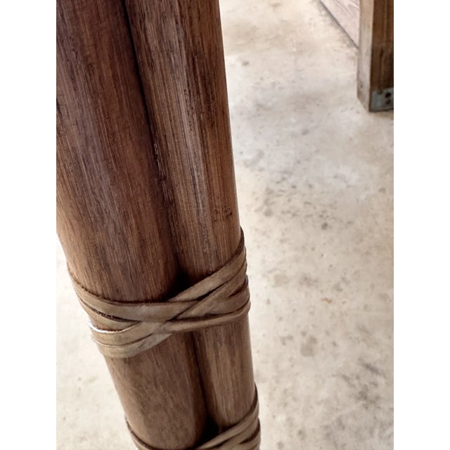 Contemporary Late 20th Century Organic Modern “Cracked Ice” Rattan King Headboard by McGuire For Sale - Image 3 of 12