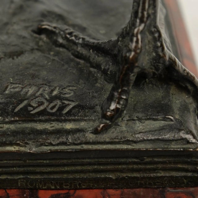 Adolescent Turkey Bronze Sculpture by the American Animalier Albert Laessle For Sale - Image 10 of 11