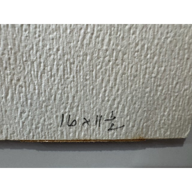 1970s Henry Emil Salloch Original Watercolor on Paper Old Wayside Cross, 1972. For Sale - Image 5 of 9
