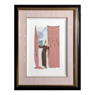 1970s Erté, "Cloudy Morning", Art Deco Screenprint For Sale