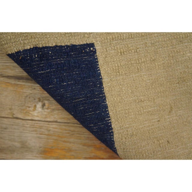 Navy Blue 1920s Navy Minimalist Floral Deco Antique Chinese Peking Small Rug 5'9" X 11' 3" For Sale - Image 8 of 8