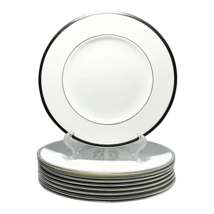 1980s Wedgwood “Carlyn” Set of 9 Bone China Salad Plates