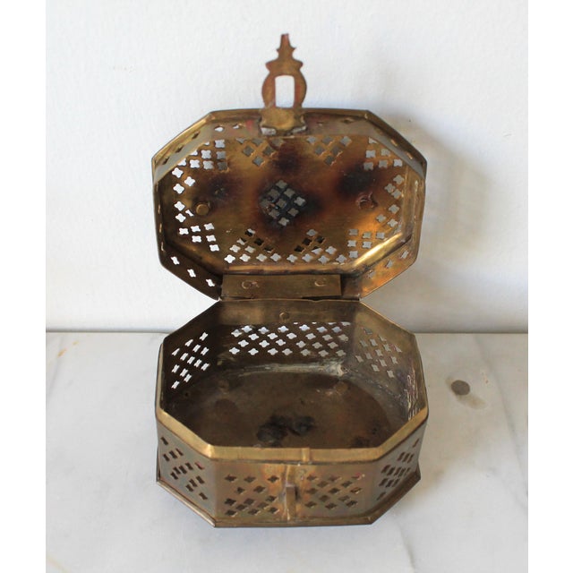 Brass Vintage Brass Cricket Trinket Box For Sale - Image 8 of 9