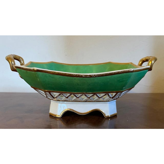 English Antique Early 19th Century English Porcelain Reticulated Chestnut Basket or Fruit Bowl With Hand Painted Flowers 1820 For Sale - Image 3 of 13