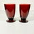 Ruby Red 1920s Antique Art Deco Boho Chic Hollywood Regency Ruby Red Footed Tumbler Glasses - Set of 6 For Sale - Image 8 of 11