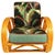 Mid-Century Modern Restored Mid-Century 3-Strand 3/4 Round Pretzel Arm Rattan Lounge Chair, Pair For Sale - Image 3 of 5