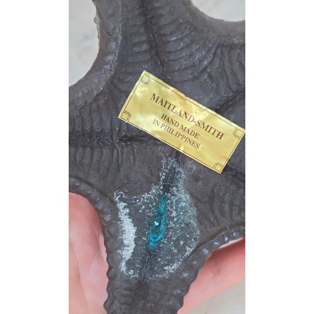 Late 20th Century Maitland-Smith Dark Patina Starfish Tabletop Sculpture For Sale - Image 15 of 17