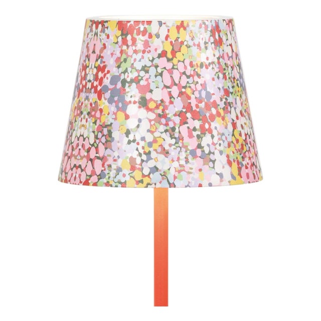 Poldina Metal Graphic Shade - Red Floral For Sale