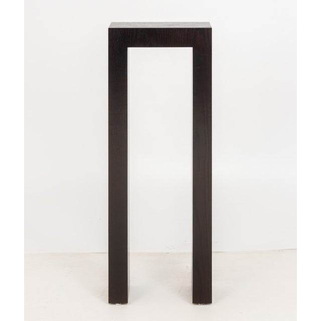 Contemporary Ebonized Wood Pedestal. 42.5" H x 16" W x 9" D. Provenance: From a Larchmont, New York Collection.