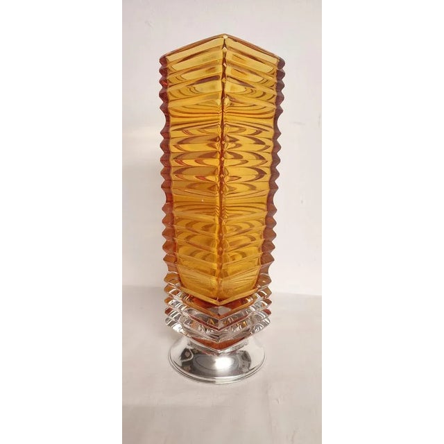 Glass Vase with Silver Base, Italy, 1960s For Sale - Image 10 of 10
