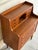 Mid-Century Modern Teak Brown Vanity Desk Secretary Bureau Combo Storage Cabinet Denmark 1960s For Sale - Image 3 of 10