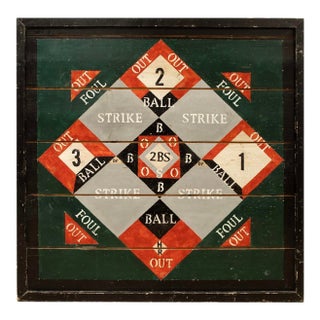 Antique Large Baseball Dartboard For Sale
