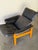 Animal Skin 1960s Swedish Adjustable Black Leather Lounge Armchair by Göte Möbler - Mid-Century Modern Recliner For Sale - Image 7 of 11