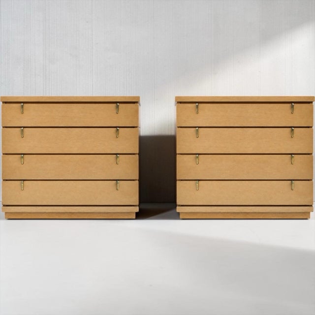 Wood Mid-Century Modern Cerused Mahogany Chests Att. Johnson Carper - Pair For Sale - Image 7 of 7