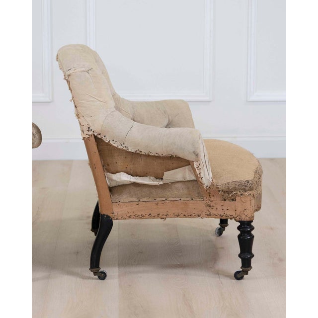 19th Century Small Pair of 19th Century Napoleon III Chairs, Ready to Upholster For Sale - Image 5 of 8