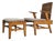 Set of Chair with Ottoman in Beech and Rattan from Úľuv, 1960s For Sale