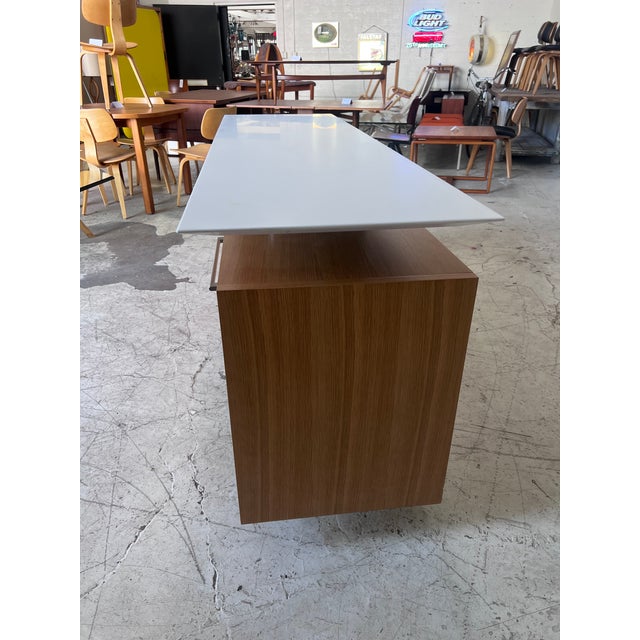 Modern Floating Stone Top Locking Credenza For Sale - Image 11 of 15