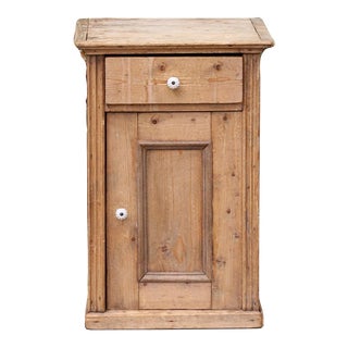 1940s Single French Pine Wood Nightstand For Sale